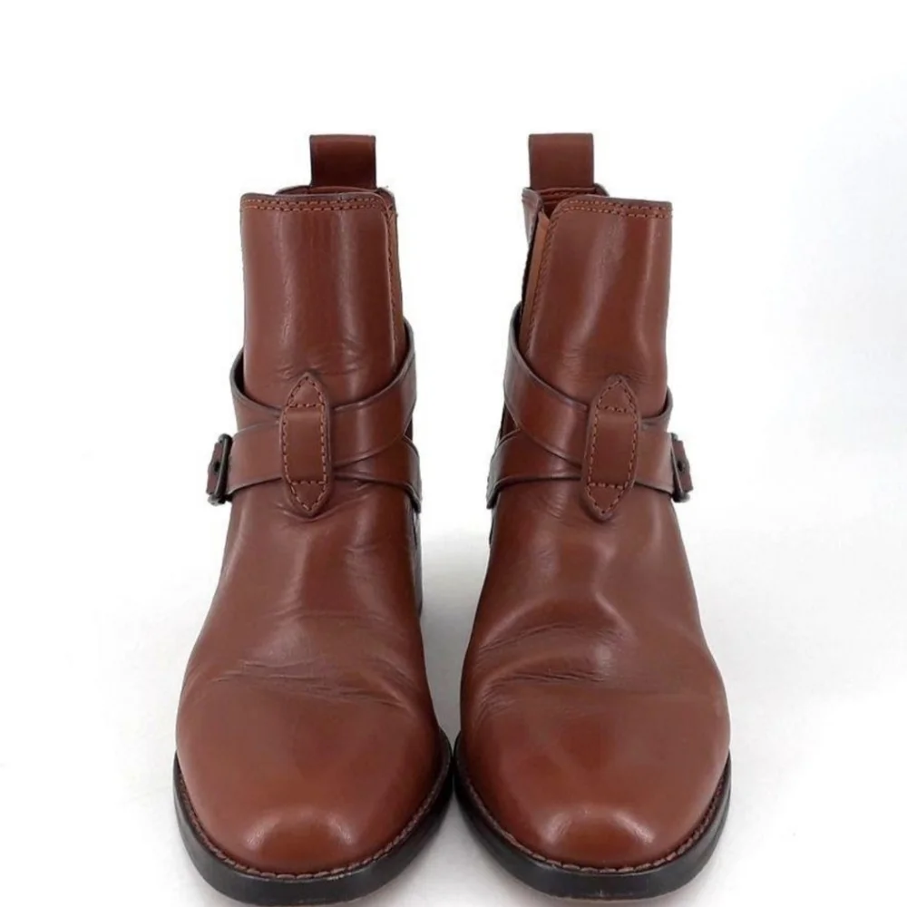 Coach Chelsea Pull On Leather Ankle  Boots: Brown - Picture 3 of 9